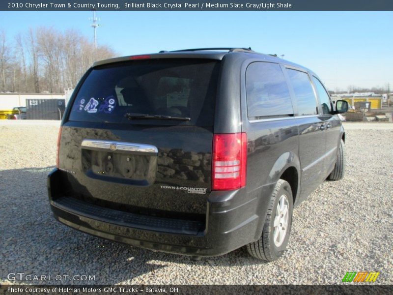 Brilliant Black Crystal Pearl / Medium Slate Gray/Light Shale 2010 Chrysler Town & Country Touring