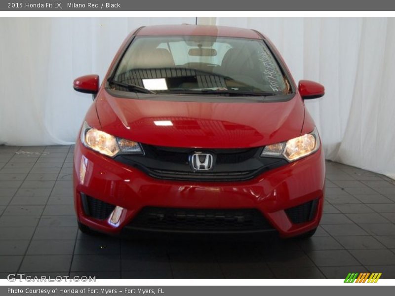 Milano Red / Black 2015 Honda Fit LX