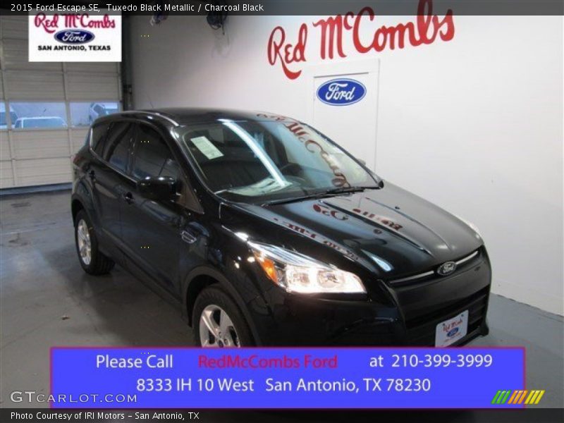 Tuxedo Black Metallic / Charcoal Black 2015 Ford Escape SE