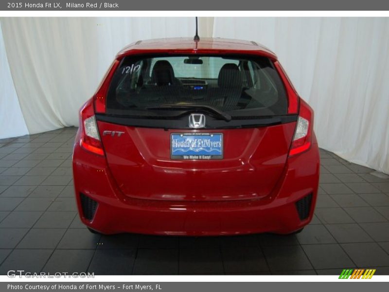 Milano Red / Black 2015 Honda Fit LX
