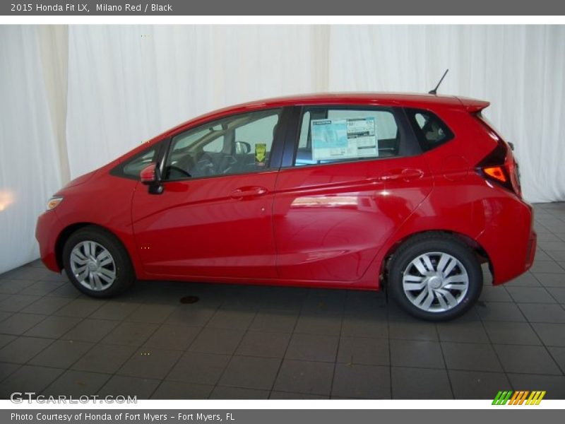 Milano Red / Black 2015 Honda Fit LX