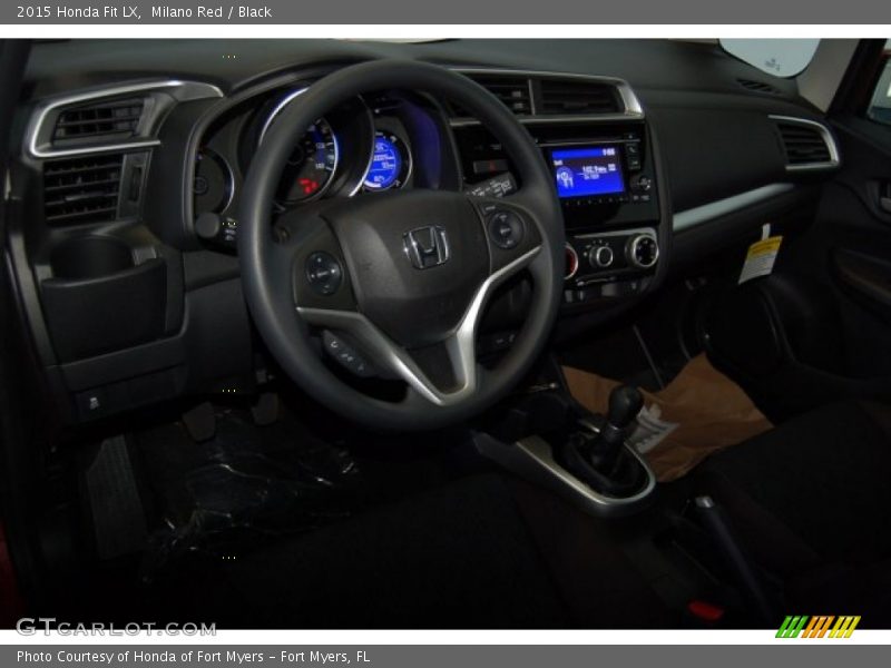Milano Red / Black 2015 Honda Fit LX
