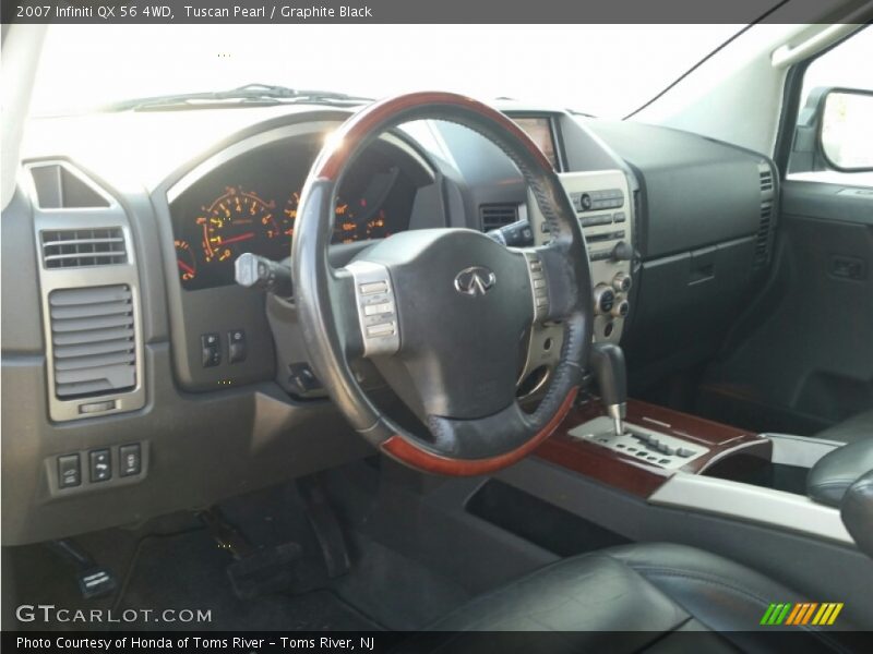Tuscan Pearl / Graphite Black 2007 Infiniti QX 56 4WD