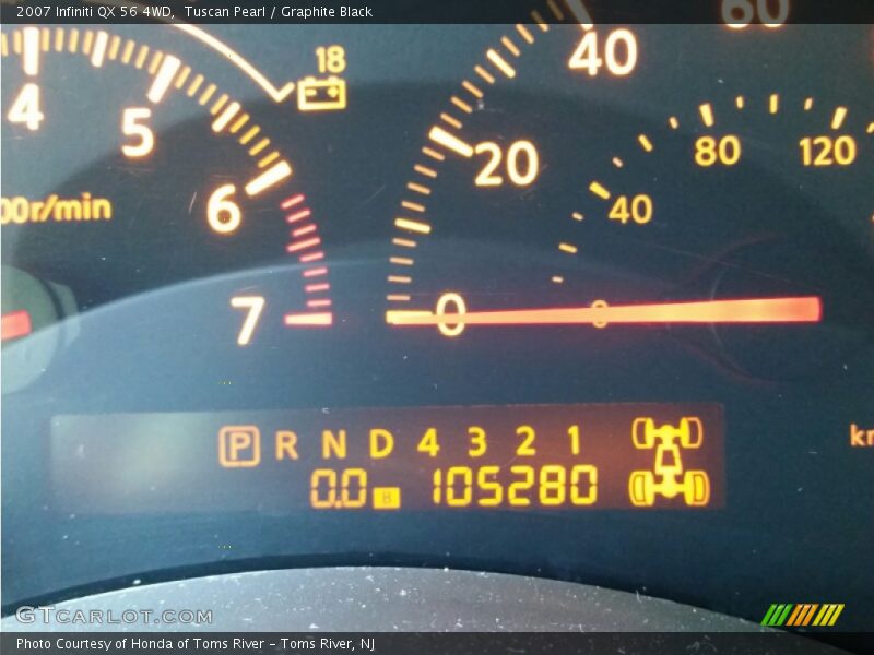 Tuscan Pearl / Graphite Black 2007 Infiniti QX 56 4WD