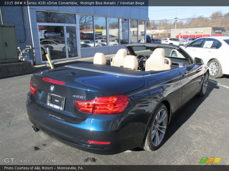 Midnight Blue Metallic / Venetian Beige 2015 BMW 4 Series 428i xDrive Convertible