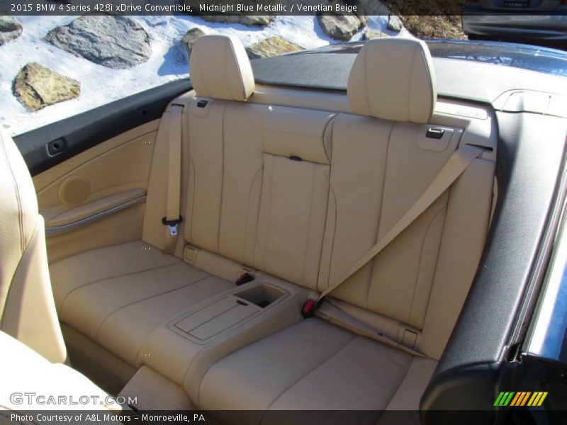 Midnight Blue Metallic / Venetian Beige 2015 BMW 4 Series 428i xDrive Convertible