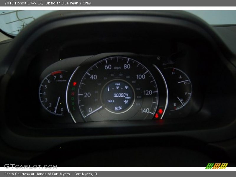 Obsidian Blue Pearl / Gray 2015 Honda CR-V LX