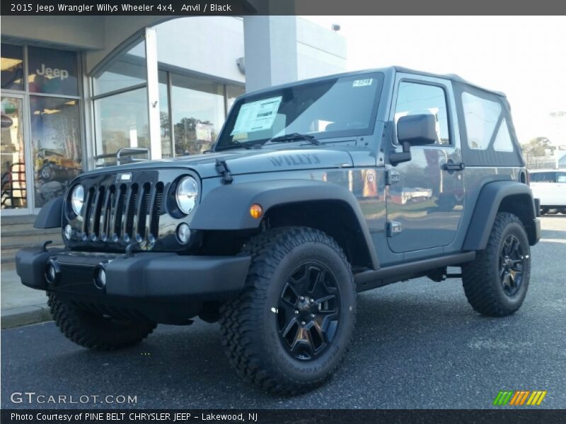 Anvil / Black 2015 Jeep Wrangler Willys Wheeler 4x4
