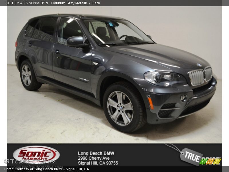 Platinum Gray Metallic / Black 2011 BMW X5 xDrive 35d