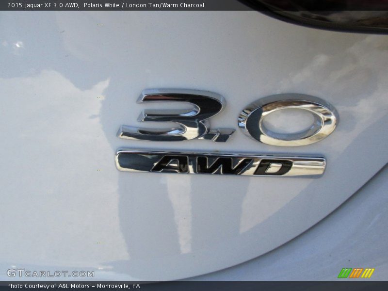 Polaris White / London Tan/Warm Charcoal 2015 Jaguar XF 3.0 AWD