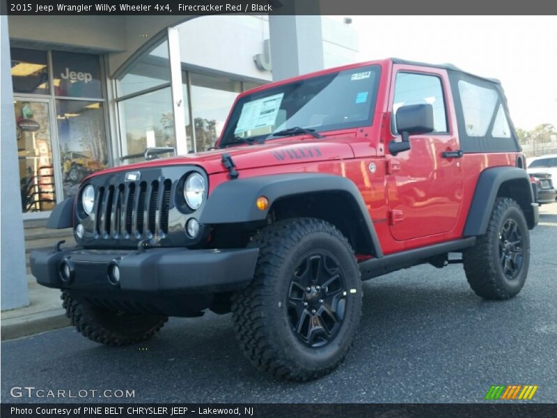 Firecracker Red / Black 2015 Jeep Wrangler Willys Wheeler 4x4