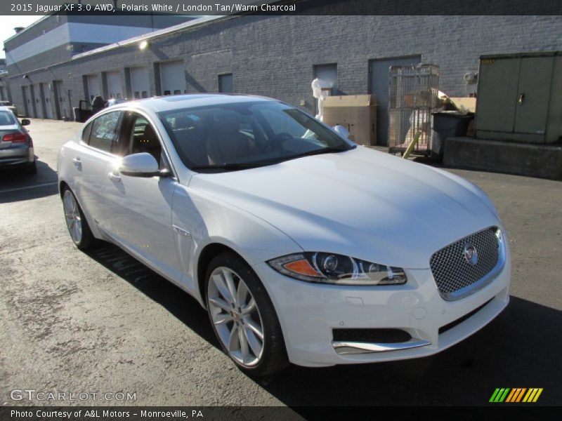 Polaris White / London Tan/Warm Charcoal 2015 Jaguar XF 3.0 AWD