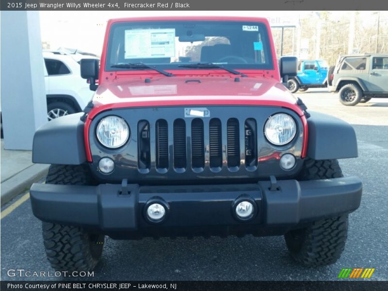 Firecracker Red / Black 2015 Jeep Wrangler Willys Wheeler 4x4