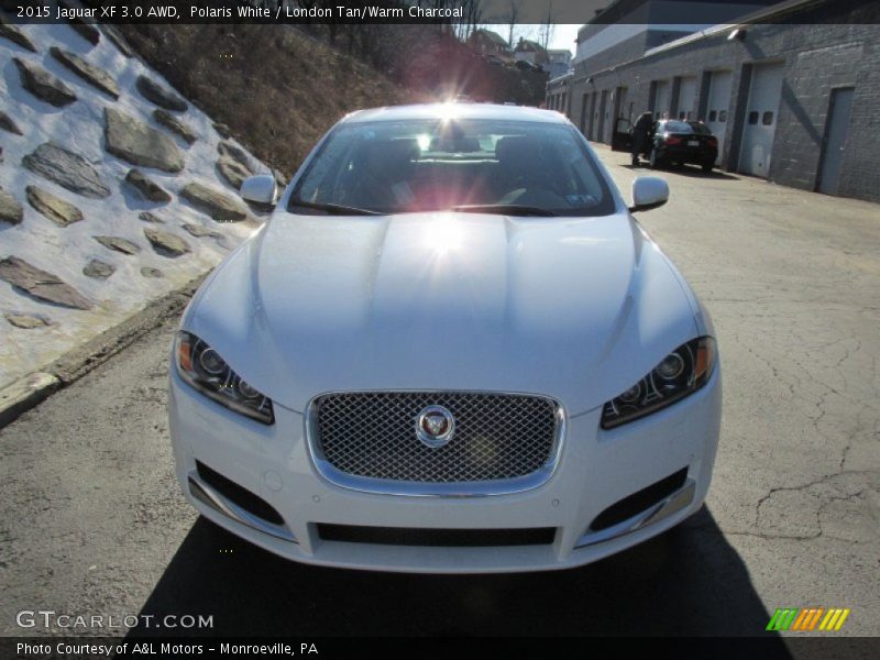 Polaris White / London Tan/Warm Charcoal 2015 Jaguar XF 3.0 AWD