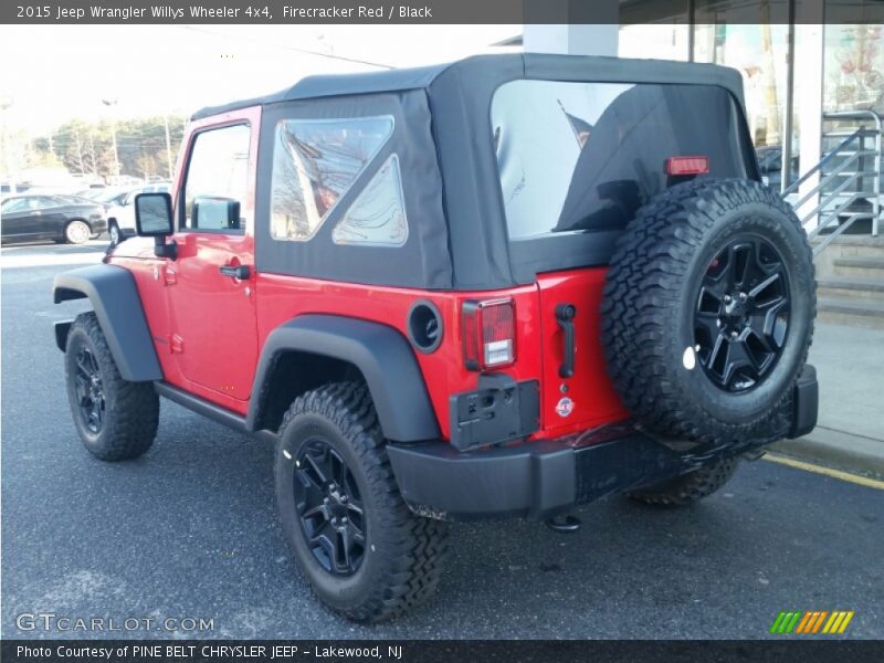 Firecracker Red / Black 2015 Jeep Wrangler Willys Wheeler 4x4