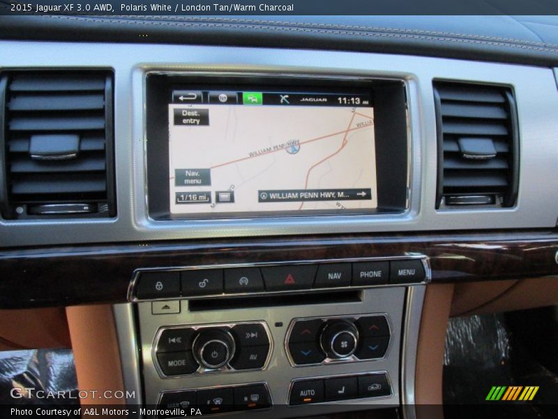 Polaris White / London Tan/Warm Charcoal 2015 Jaguar XF 3.0 AWD