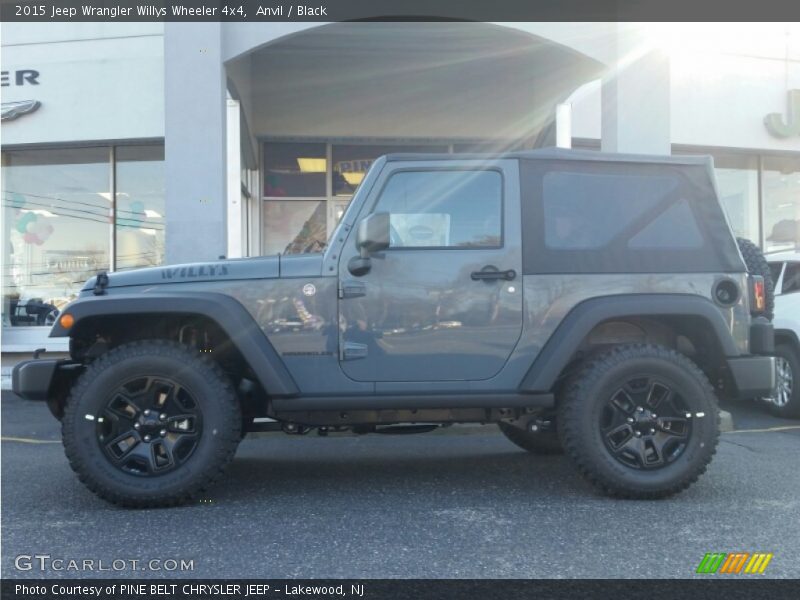 Anvil / Black 2015 Jeep Wrangler Willys Wheeler 4x4