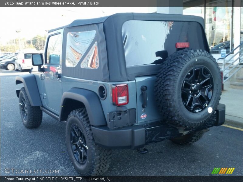 Anvil / Black 2015 Jeep Wrangler Willys Wheeler 4x4