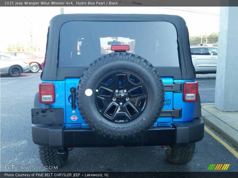 Hydro Blue Pearl / Black 2015 Jeep Wrangler Willys Wheeler 4x4