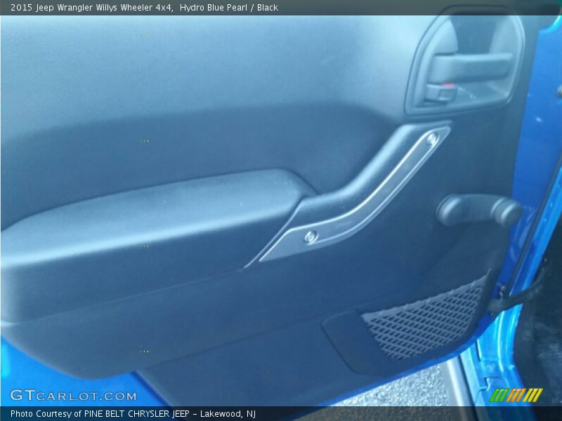 Hydro Blue Pearl / Black 2015 Jeep Wrangler Willys Wheeler 4x4