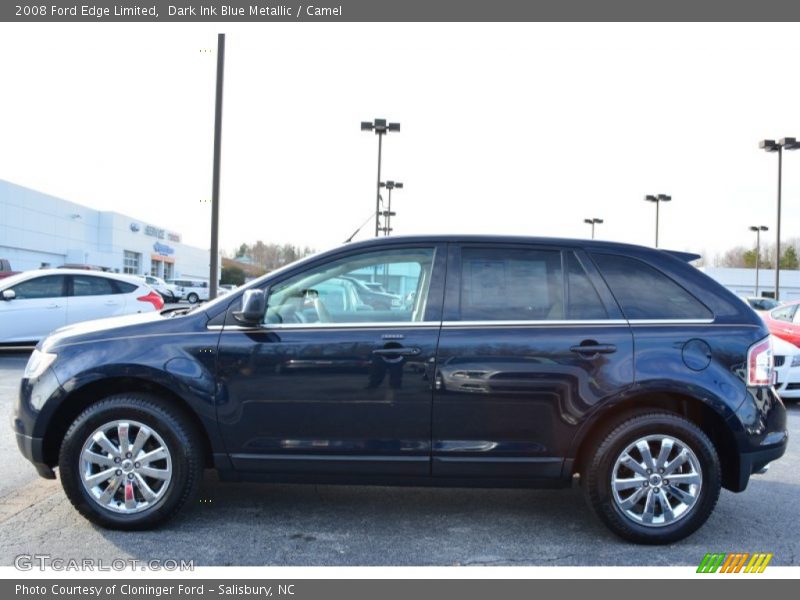 Dark Ink Blue Metallic / Camel 2008 Ford Edge Limited