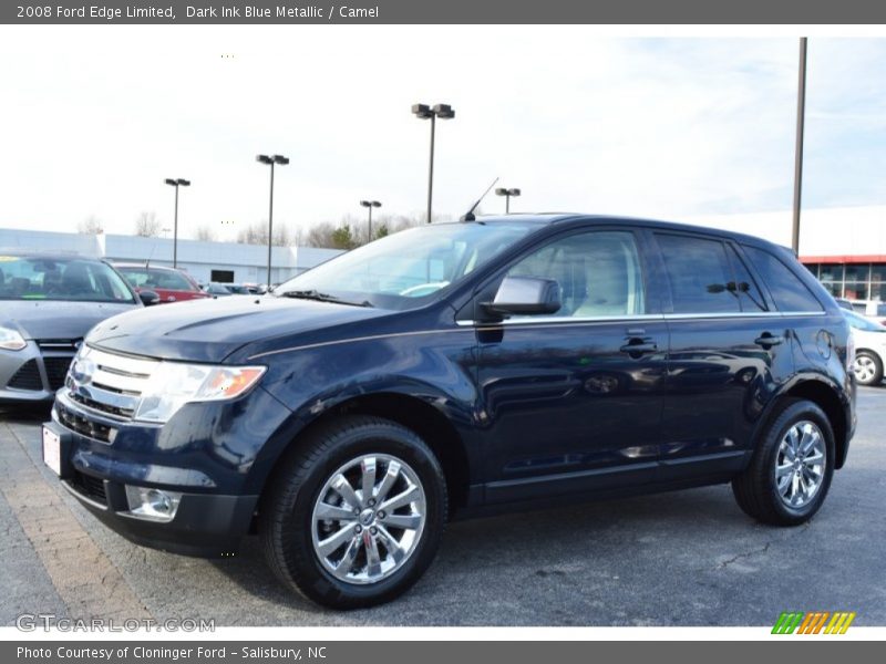 Dark Ink Blue Metallic / Camel 2008 Ford Edge Limited