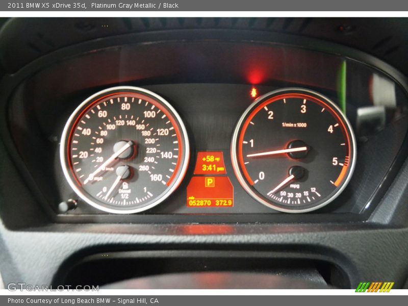 Platinum Gray Metallic / Black 2011 BMW X5 xDrive 35d