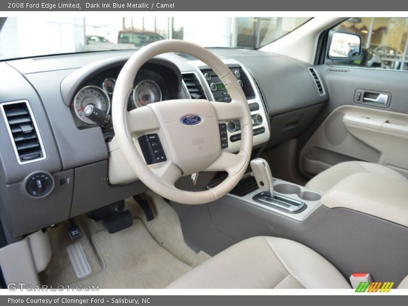 Dark Ink Blue Metallic / Camel 2008 Ford Edge Limited