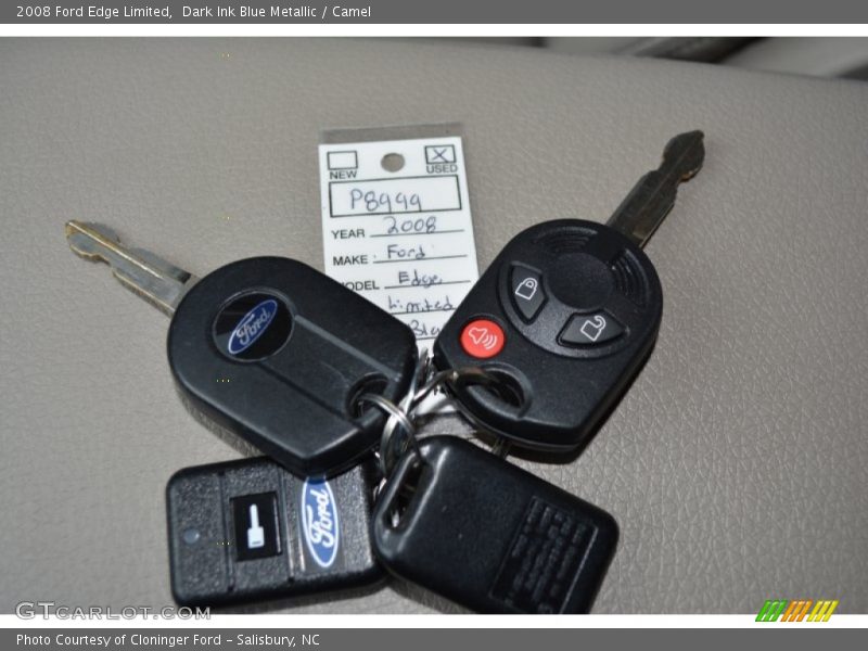 Dark Ink Blue Metallic / Camel 2008 Ford Edge Limited