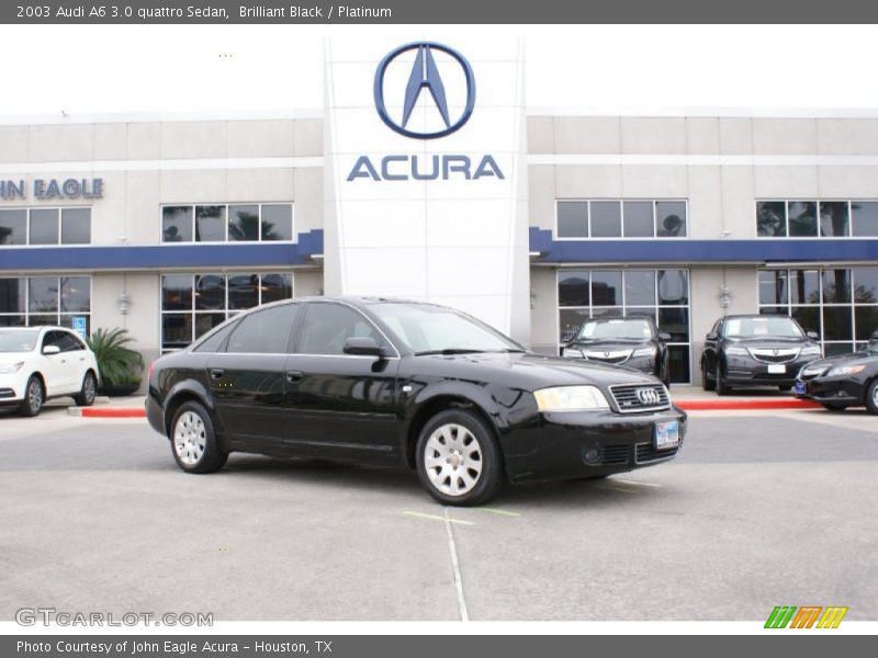 Brilliant Black / Platinum 2003 Audi A6 3.0 quattro Sedan