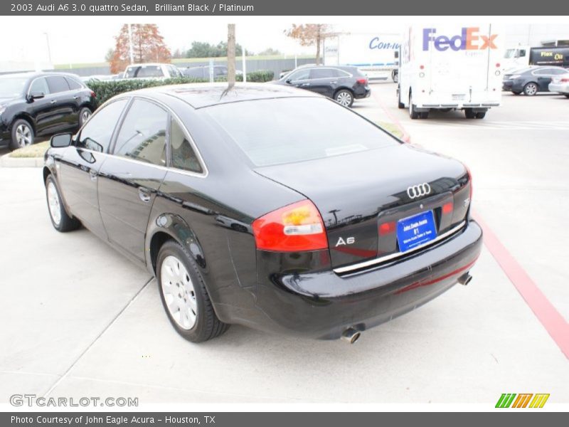 Brilliant Black / Platinum 2003 Audi A6 3.0 quattro Sedan