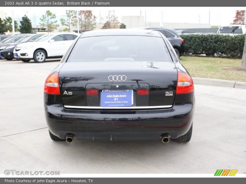 Brilliant Black / Platinum 2003 Audi A6 3.0 quattro Sedan