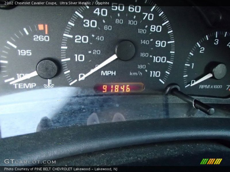 Ultra Silver Metallic / Graphite 2002 Chevrolet Cavalier Coupe