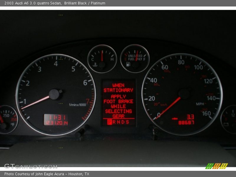 Brilliant Black / Platinum 2003 Audi A6 3.0 quattro Sedan