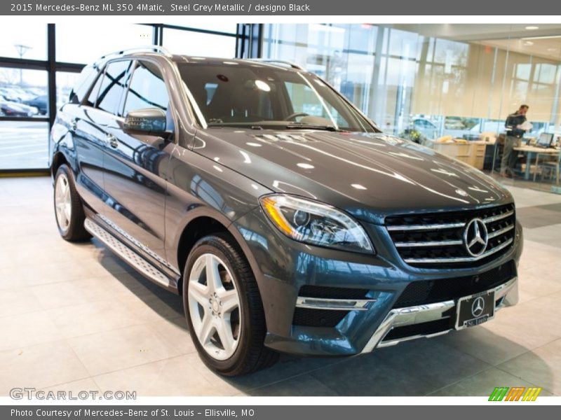 Steel Grey Metallic / designo Black 2015 Mercedes-Benz ML 350 4Matic