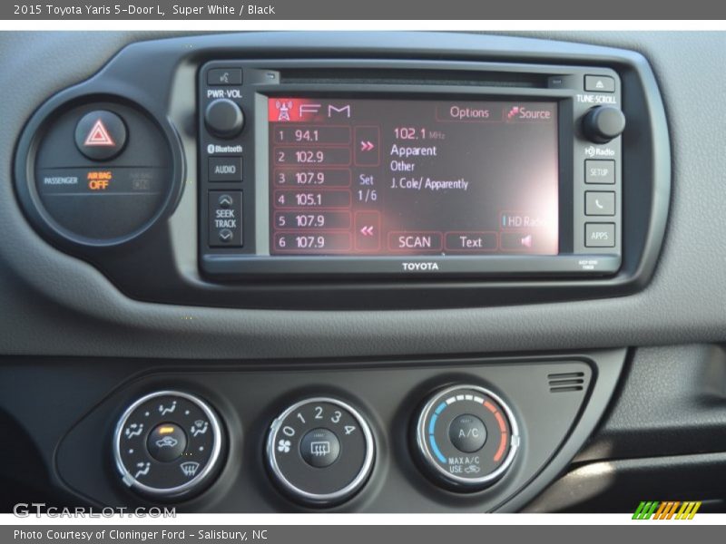 Controls of 2015 Yaris 5-Door L