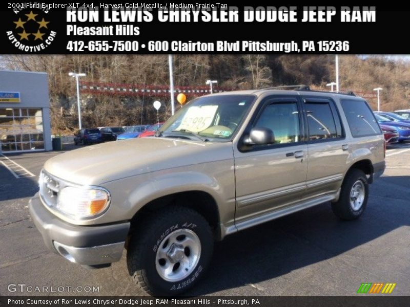 Harvest Gold Metallic / Medium Prairie Tan 2001 Ford Explorer XLT 4x4