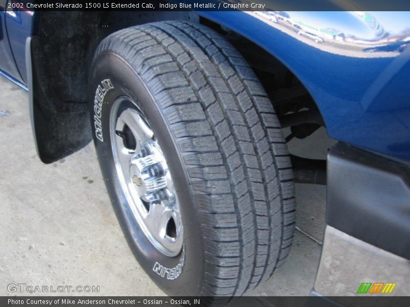 Indigo Blue Metallic / Graphite Gray 2002 Chevrolet Silverado 1500 LS Extended Cab