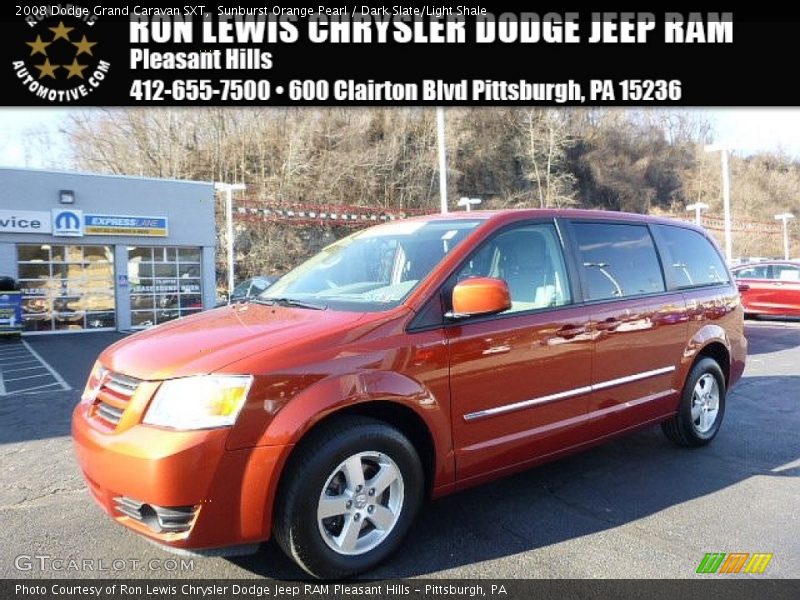 Sunburst Orange Pearl / Dark Slate/Light Shale 2008 Dodge Grand Caravan SXT