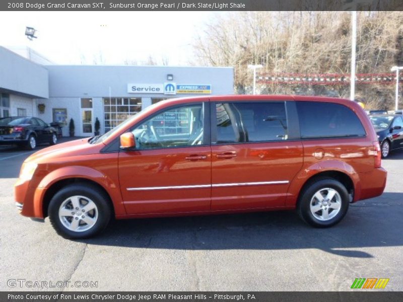 Sunburst Orange Pearl / Dark Slate/Light Shale 2008 Dodge Grand Caravan SXT