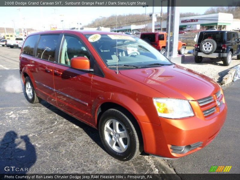 Sunburst Orange Pearl / Dark Slate/Light Shale 2008 Dodge Grand Caravan SXT