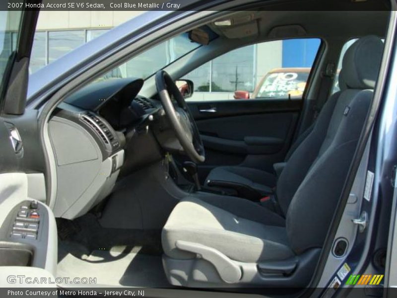 Cool Blue Metallic / Gray 2007 Honda Accord SE V6 Sedan