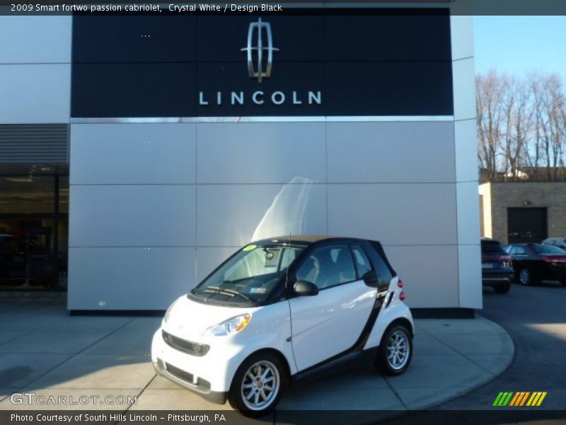 Crystal White / Design Black 2009 Smart fortwo passion cabriolet