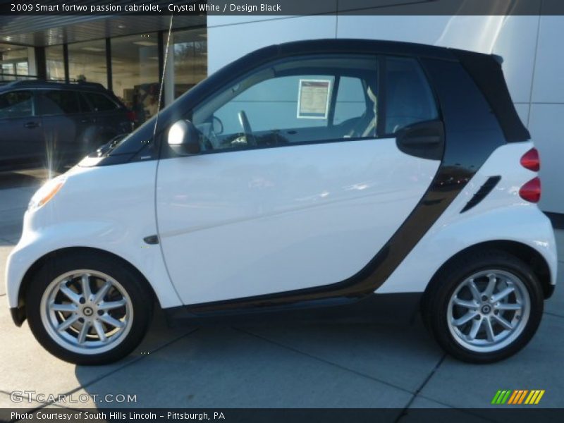 Crystal White / Design Black 2009 Smart fortwo passion cabriolet