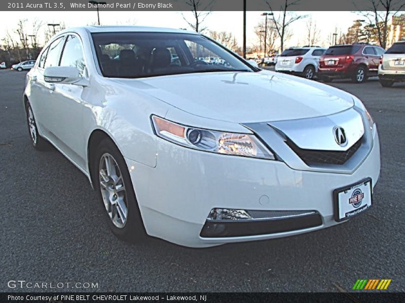 White Diamond Pearl / Ebony Black 2011 Acura TL 3.5