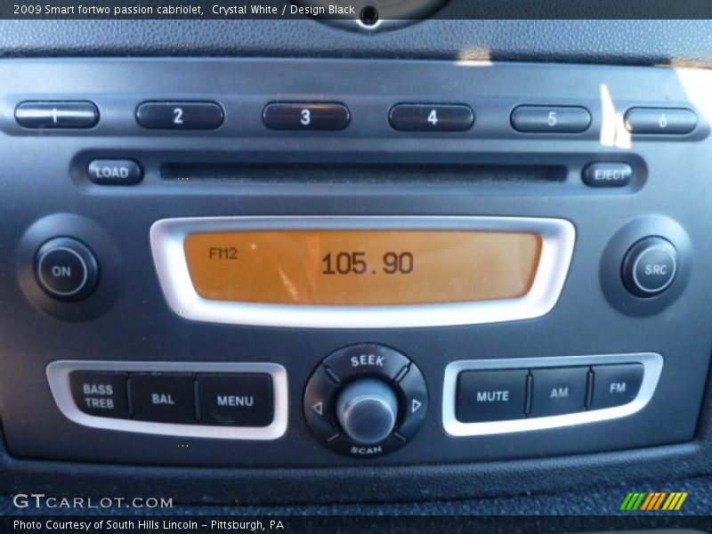 Crystal White / Design Black 2009 Smart fortwo passion cabriolet