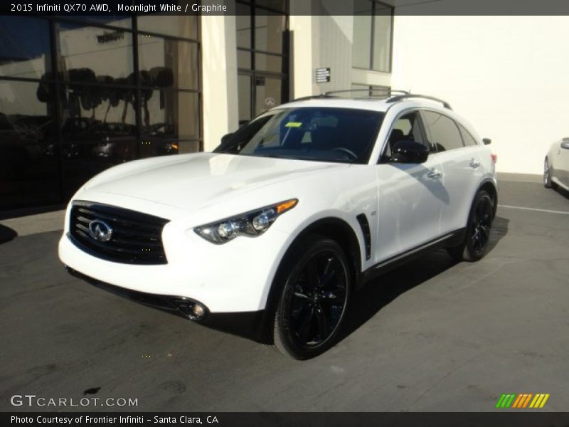 Moonlight White / Graphite 2015 Infiniti QX70 AWD