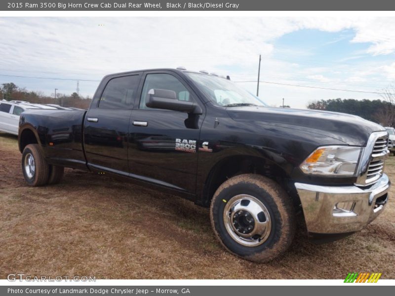 Black / Black/Diesel Gray 2015 Ram 3500 Big Horn Crew Cab Dual Rear Wheel