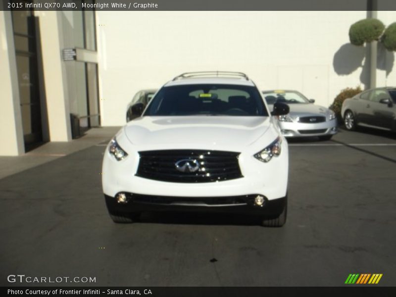 Moonlight White / Graphite 2015 Infiniti QX70 AWD