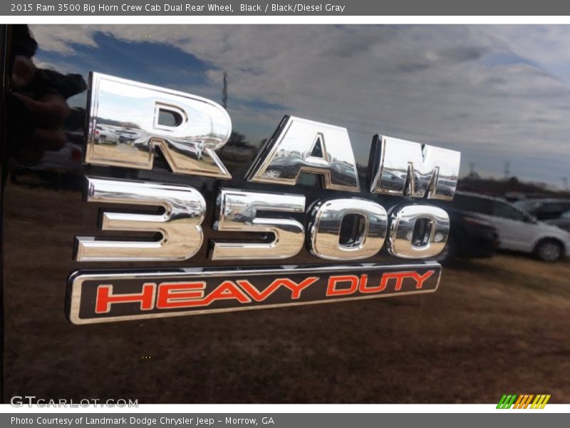 Black / Black/Diesel Gray 2015 Ram 3500 Big Horn Crew Cab Dual Rear Wheel